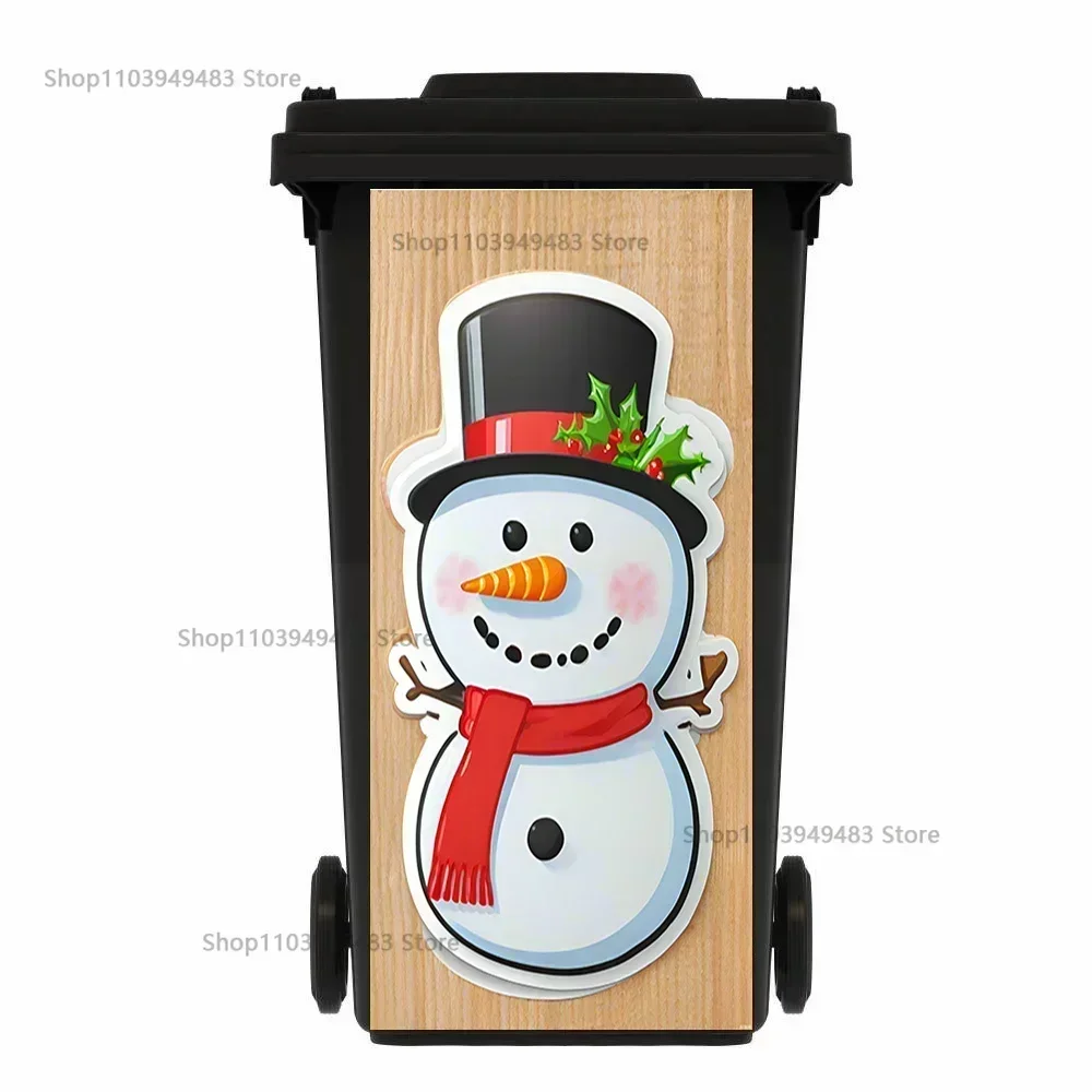 Милые рождественские элементы самоклеящиеся ПВХ водонепроницаемые наклейки для