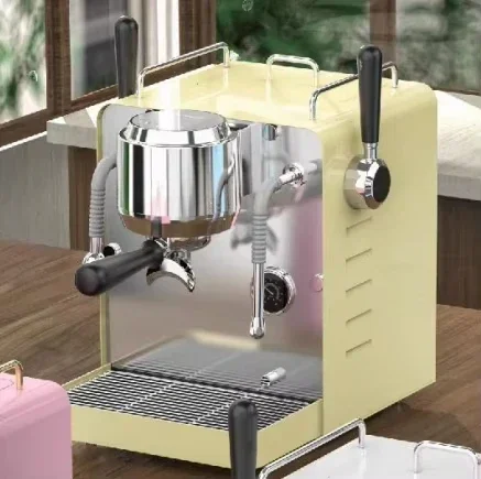 Два насоса два котла кофемашина для эспрессо портативная из нержавеющей стали