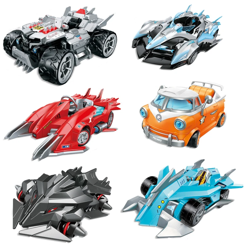 

Cartoon Racing MOC Car City Speed Champions Sports Model Building Blocks DIY Bricks Kids Toy Classic Racers Vehicle f1 technique