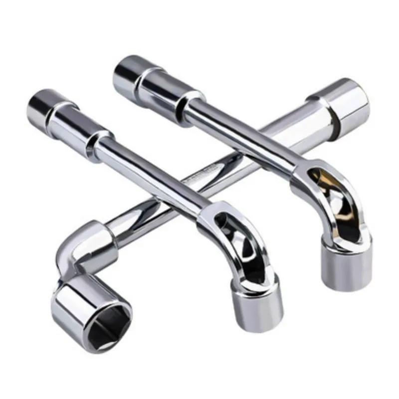 

Pipe Socket Wrench L-shaped Perforated Elbow Auto Repair Tool 7-Shaped Hexagonal Double-head Casing Wrench Socket Wrench