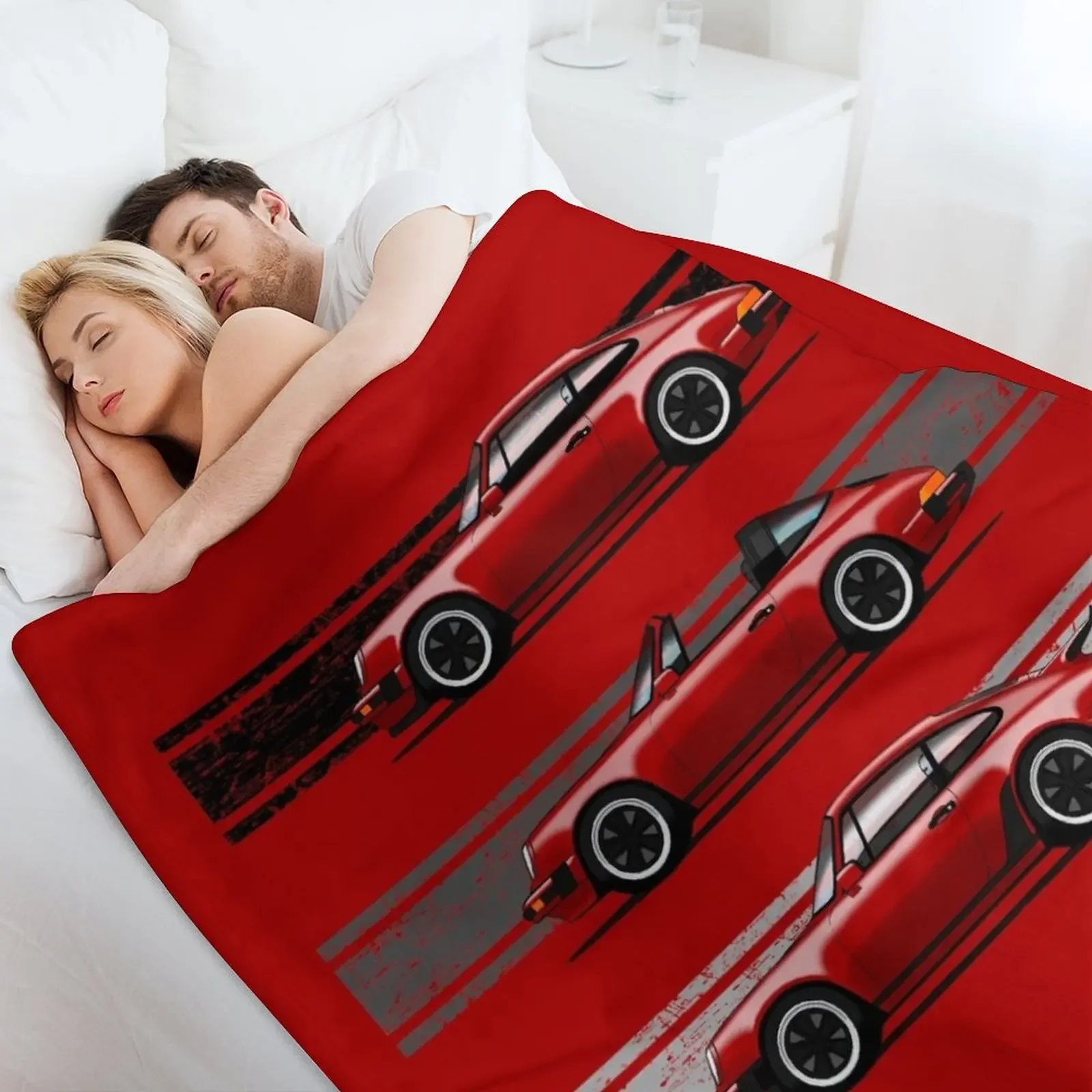 Мой рисунок знаковых немецких спортивных автомобилей в зеленом пледе большой