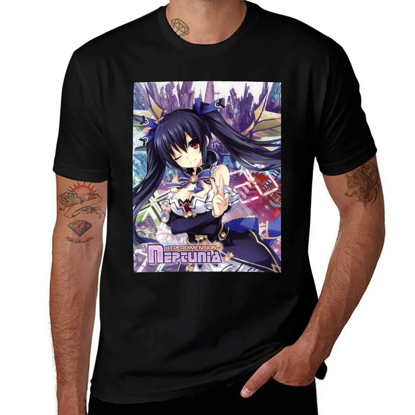 Фото Футболка Anime Hyperdimension Neptunia Noire, повседневная футболка большого размера №1