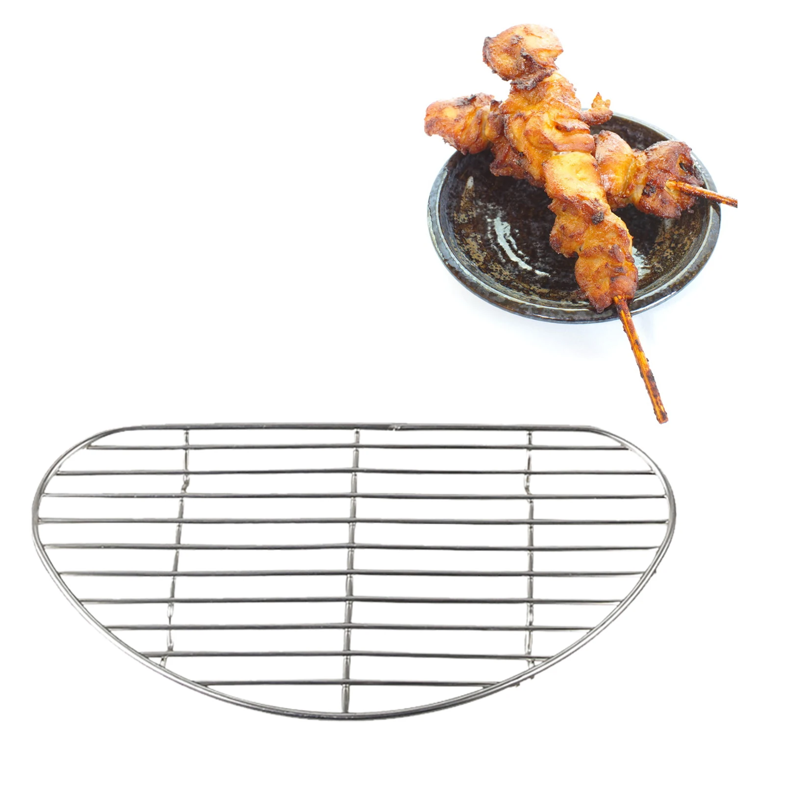 

Half Round Cooling Rack Drain Oil Filter Rack Stainless Steel Semicircle Steam Rack Baking Steaming Roasting Rack Kitchen Tools