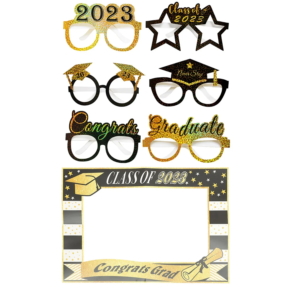 

Party Photo Booth Booth Props Graduation Party Glasses Graduation Paper Glasses Graduation Glasses
