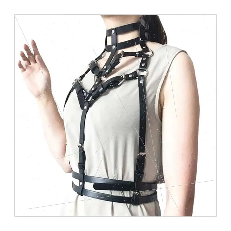 Sq76 Европейский женский кожаный бюстгальтер Фетиш-пояс для ролевых игр