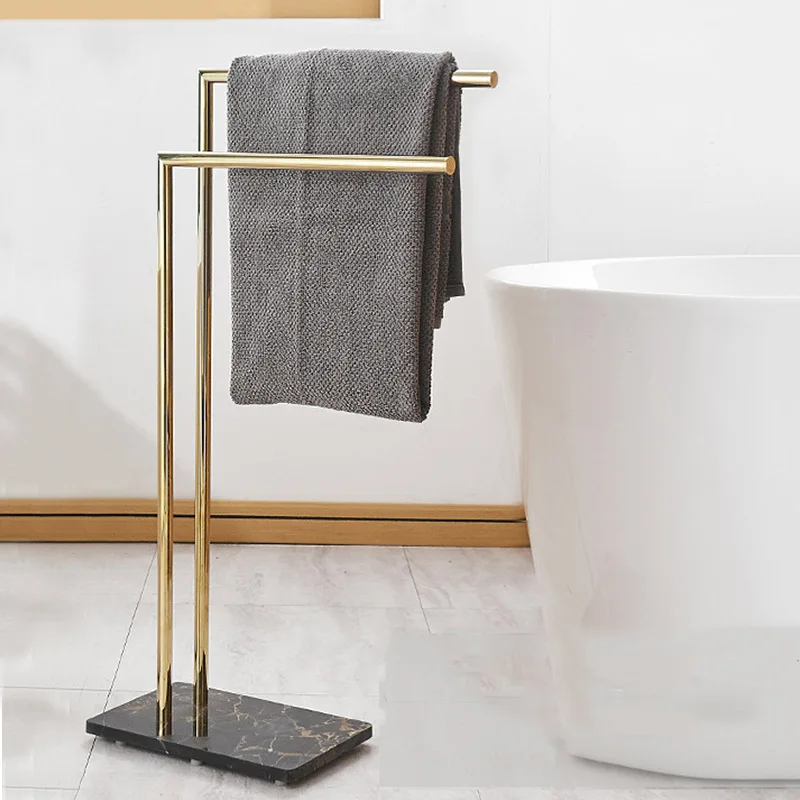 

Floor towel rack bathroom vertical clothes rack marble bath towel rack hotel drying rack bathtub storage rack