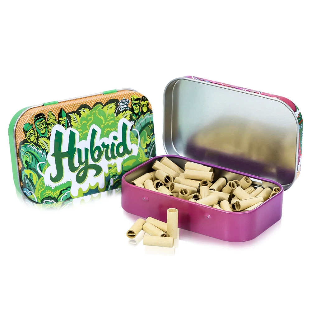 

GORILLA ROLLING STAR Metal Tobacco Case store pills Vial Medical Herb Pill Box Convenient Storage +PRE-ROLLED NATURAL Tips