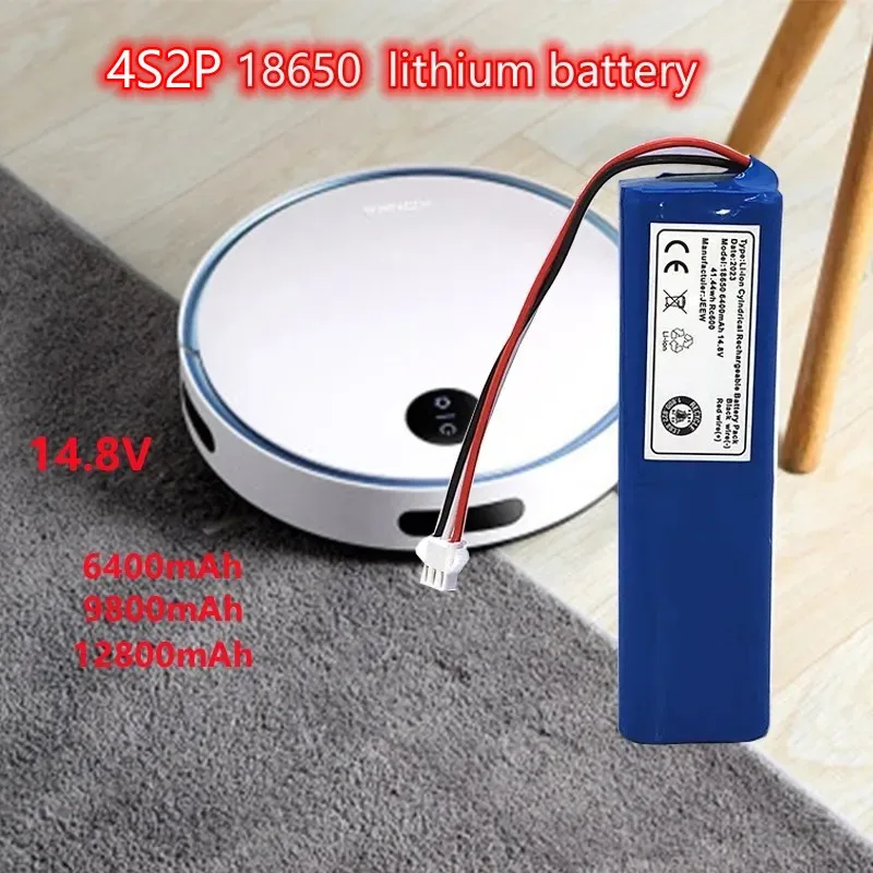 

Nieuwe 4S2P 14.8V 6400Mah/9800Mah/12800Mah 18650 Lithium-Ion Batterij, geschikt Voor V8s X750 Pro Robot Stofzuiger Batterij