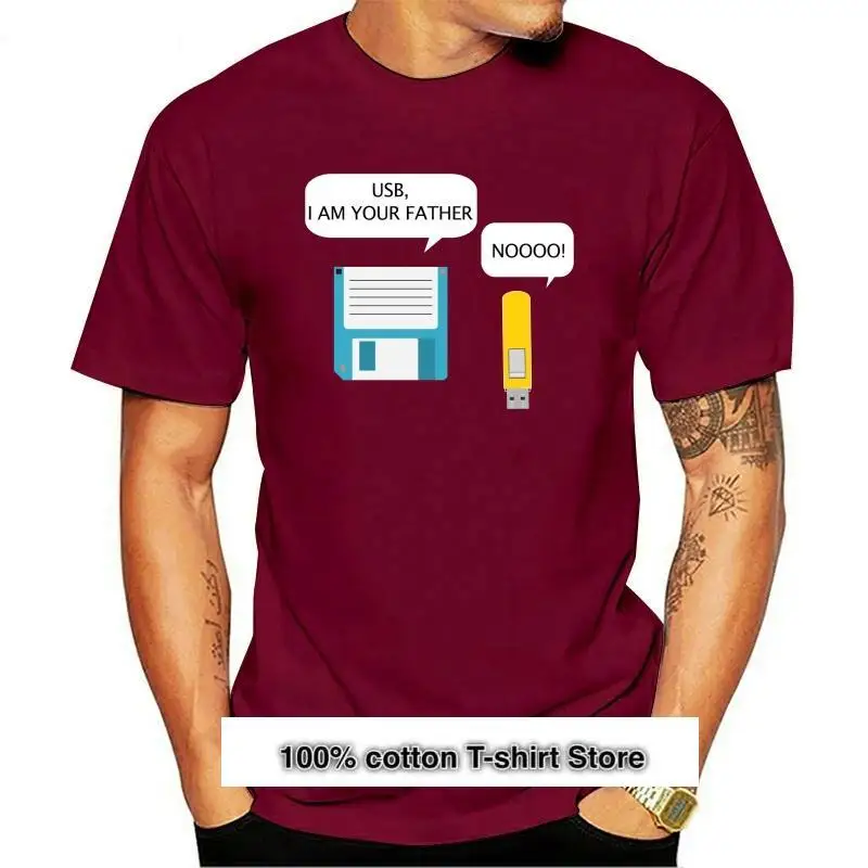 

Camiseta divertida para hombre y mujer, camiseta con USB, ¡I Am Your Father! Camiseta Geek divertida para ordenador