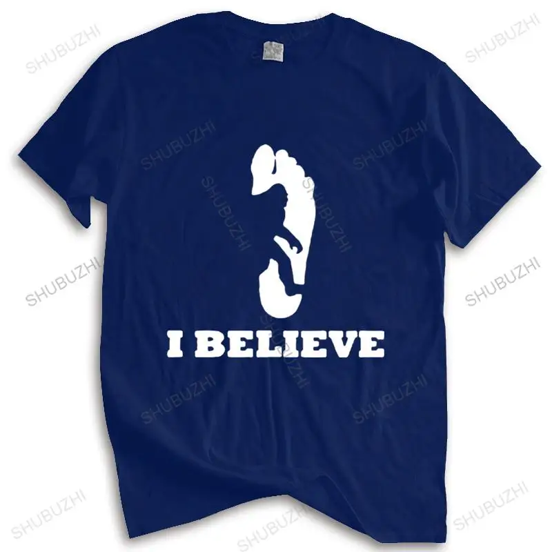 Fashion brand t shirt mens loose I Believe TShirt - Mens Big Foot Sasquatch Hendersons new fashion tee-shirt man tee