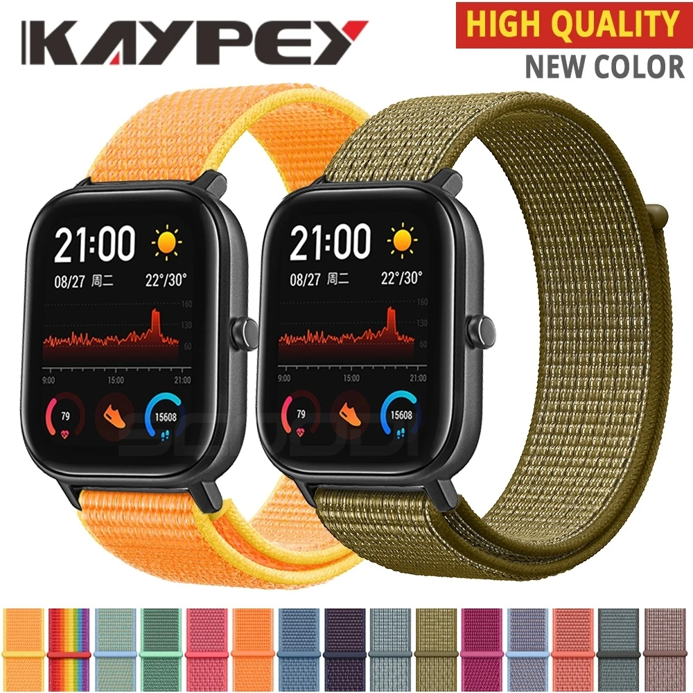 Ремешок для часов Amazfit bip/bip U/lite спортивный нейлоновый браслет GTS/2/GTS2 Mini/GTR 42 мм 20 |