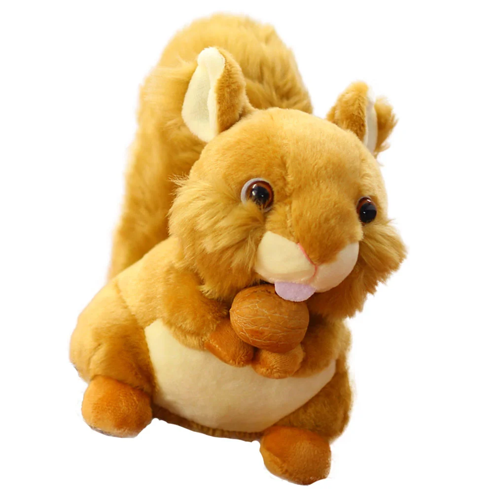 

1pc Sofa Arrangement Supply Short Plush Cartoon Squirrel Stuffed Ornament for Kids