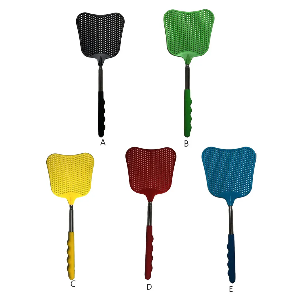 Stainless Steel Flyswatter Replacement Solid Color Portable Ergonomic Leaf Shape 12cm PE Restaurant Fly Pest Bug Swatter Tool