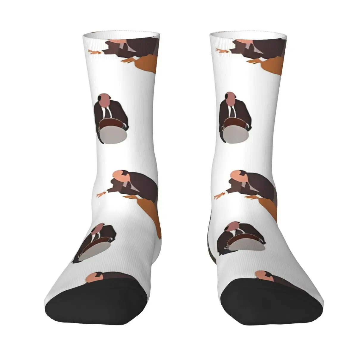 Зимние теплые забавные носки унисекс с принтом Кевина Чили офисные нескользящие