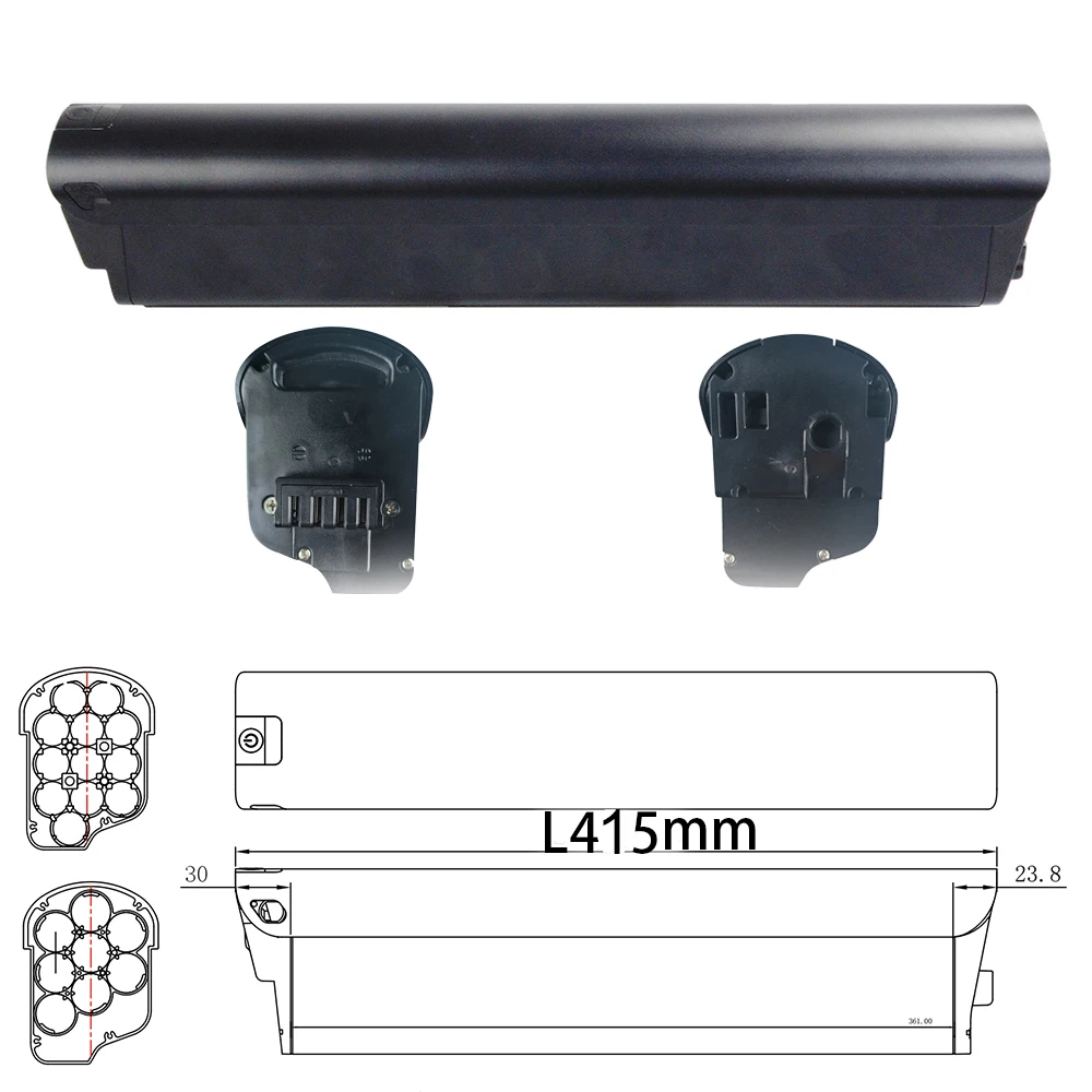 Фото Интегрированная батарея ALX 030 36V 14.5Ah 17.5Ah 20Ah для Engwe P26, Aceline CB-26, ADO A26S, MY275, Eskute ESP500, Samebike (замена) №1