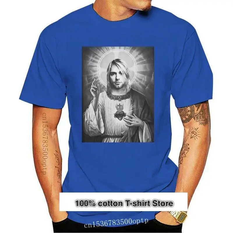 

Camiseta con estampado de Kurt Cobain Saviour para hombre, camisa negra de manga corta, ropa de calle, Unisex, 2021