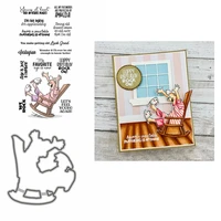 old lady happy birthday rock on lets feel young again cutting dies match clear stamp photo making stencil 2022 new brand