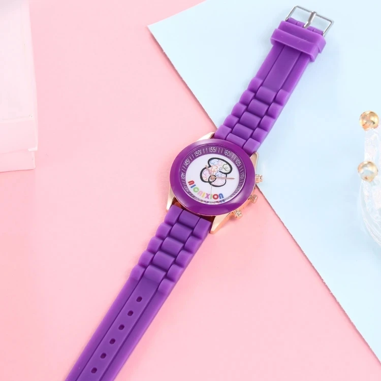 Brand Bear Wrist Watches Black Alloy Dial Silicone Gel Candy Colors Quartz Women Sport Watches Ladies Casual Watch Reloj Mujer