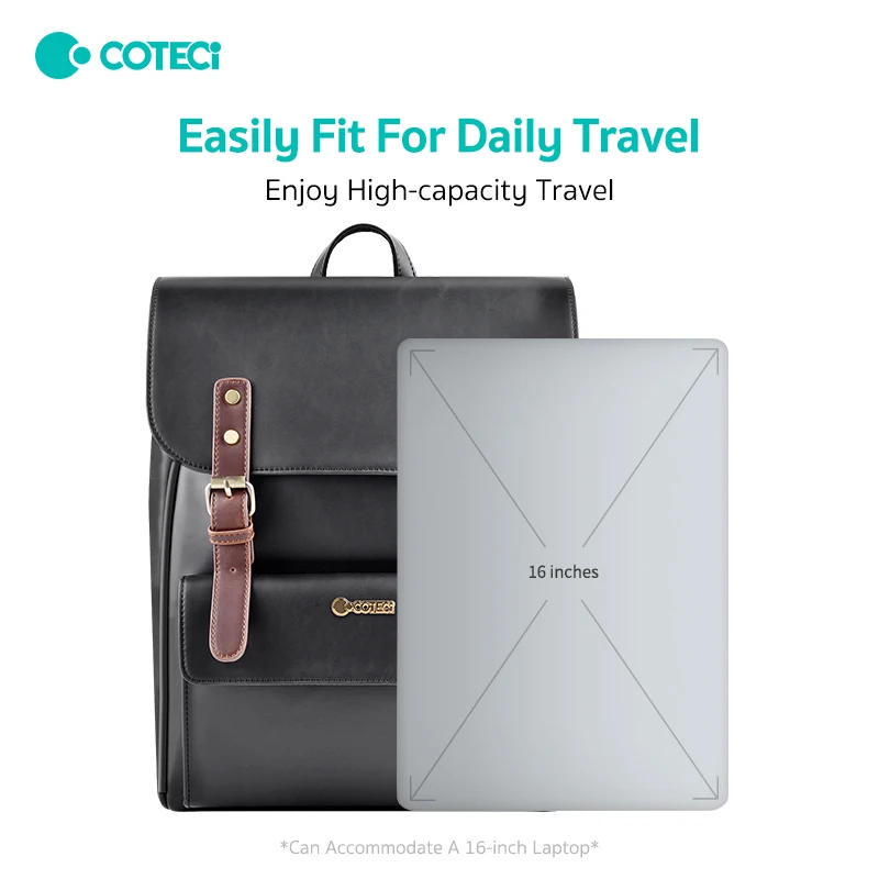 Рюкзак Для Ноутбука Из Искусственной Кожи Унисекс Повседневная Школьная Сумка