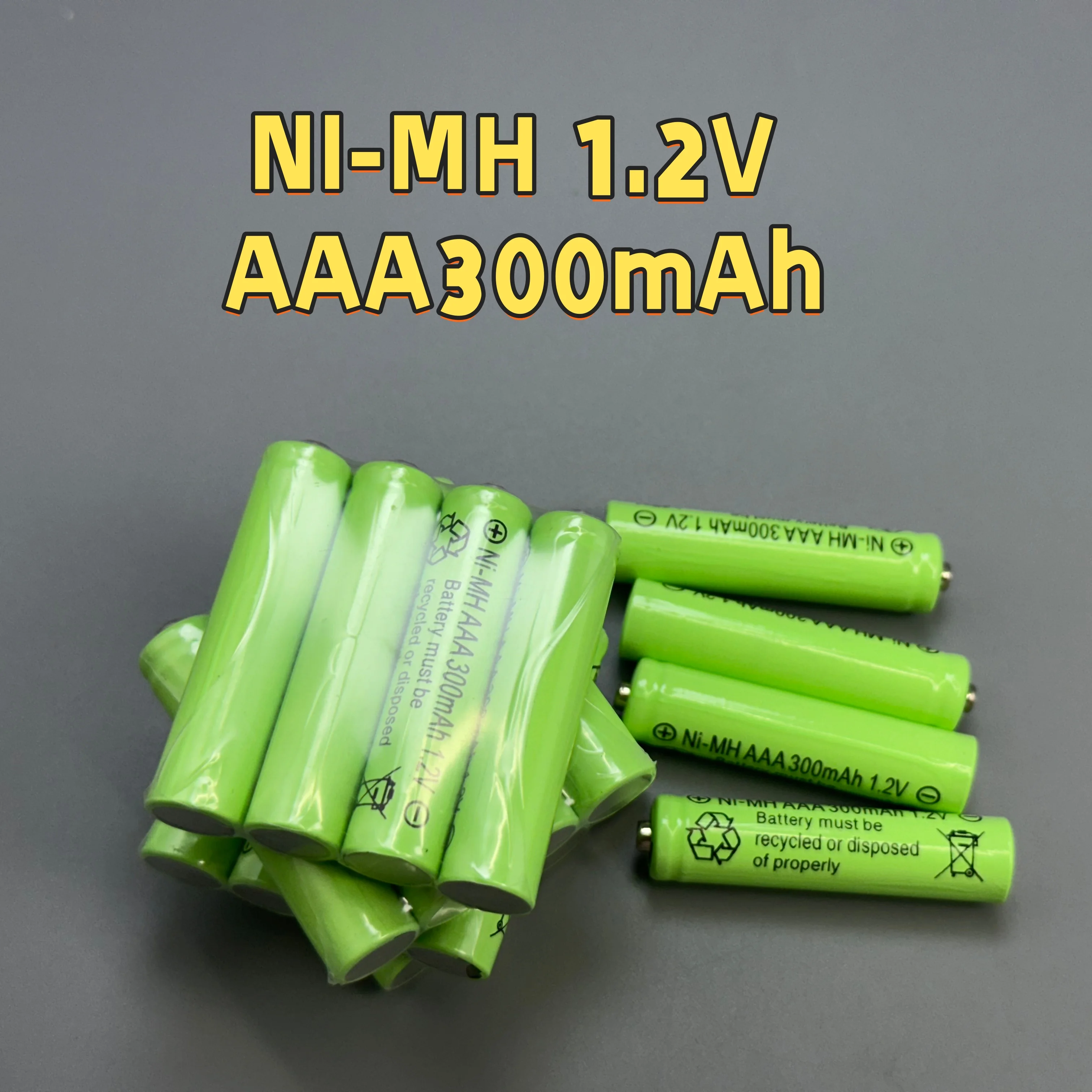 Фото Ni-MH аккумуляторы AAA 300 мАч, 1,2 В, 4 шт., предварительно заряженные, готовые к использованию для игрушечного фонарика с дистанционным управлением - бесплатная доставка №5