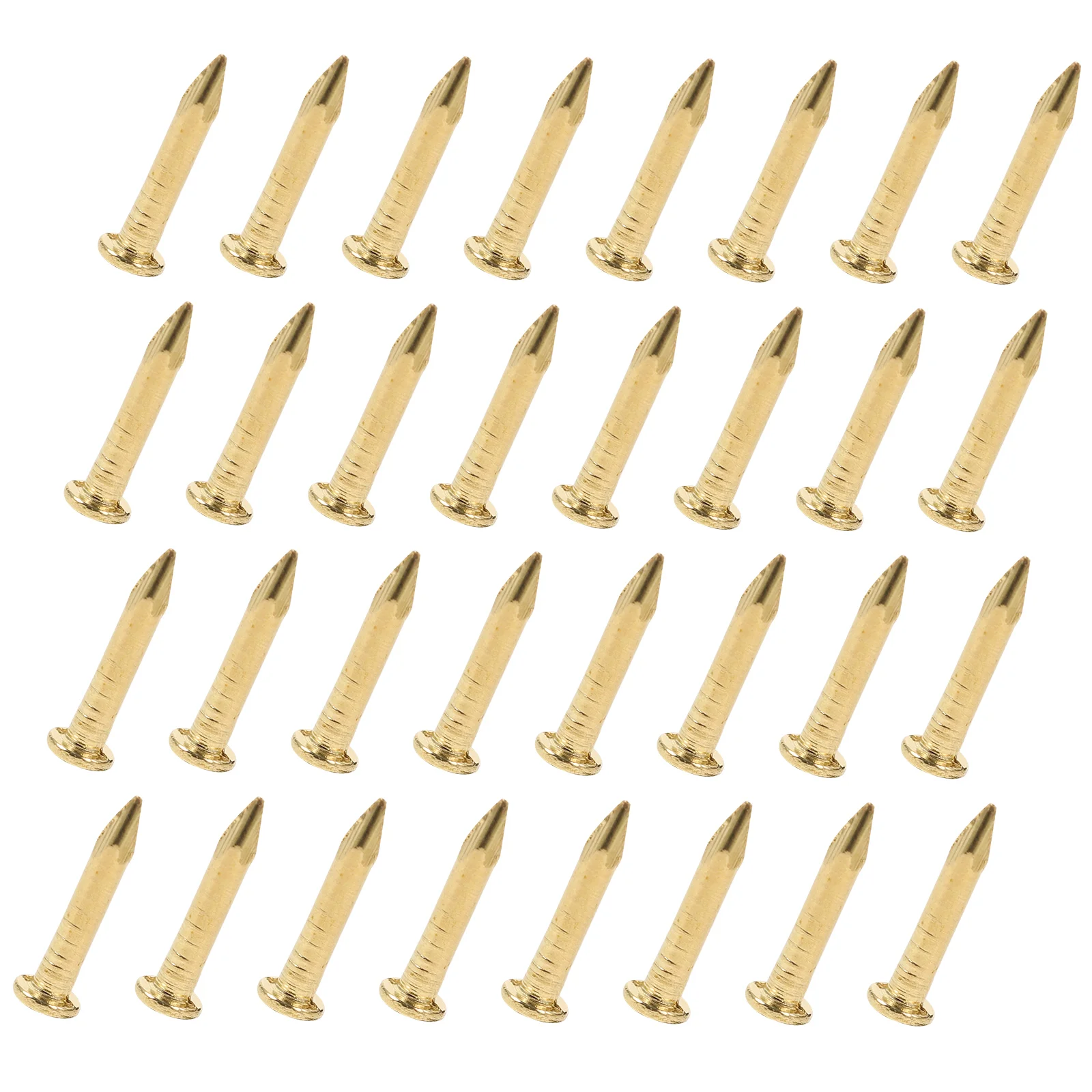 

200pcs Small Round Nails Brass Nail for Miniature Furniture Small Hinges DIY Projects 8mm Foot Taquettes