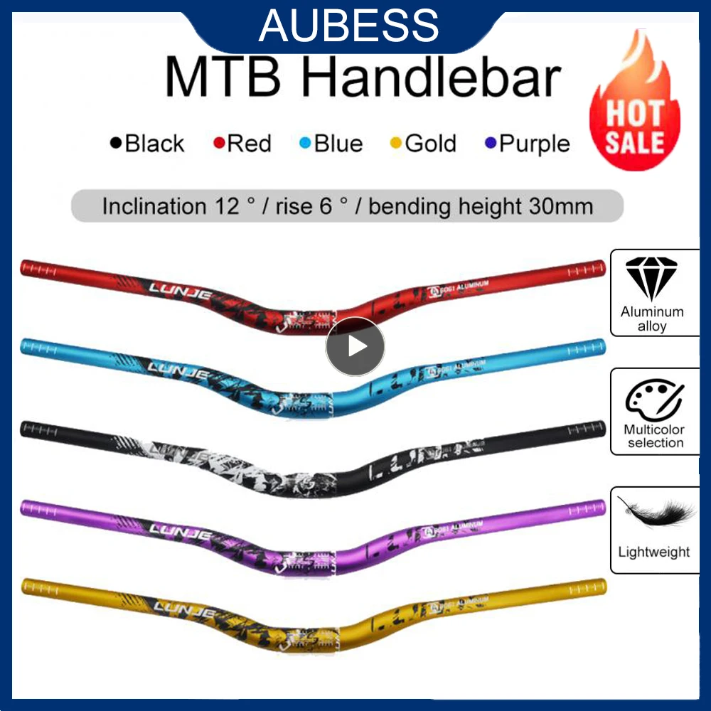 

MTB Bike Riser Handlebar 31.8x720/780mm Aluminum Swallow Handle Bar Rise 30mm Mountain Folding Bicycle Handlebar Cycling Parts
