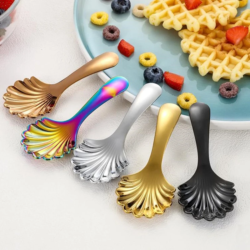 Миниатюрная Детская Десертная Ложка И Набор Вилок С Короткой Ручкой Круглой