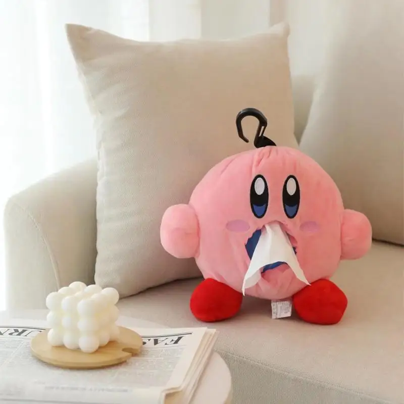 

Cartoon Star Kirbyed Car Tissue Box Plush Toy Cute Animal Tissue Paper Holder Kawaii Stuffed Doll Birthday Gift for Kids