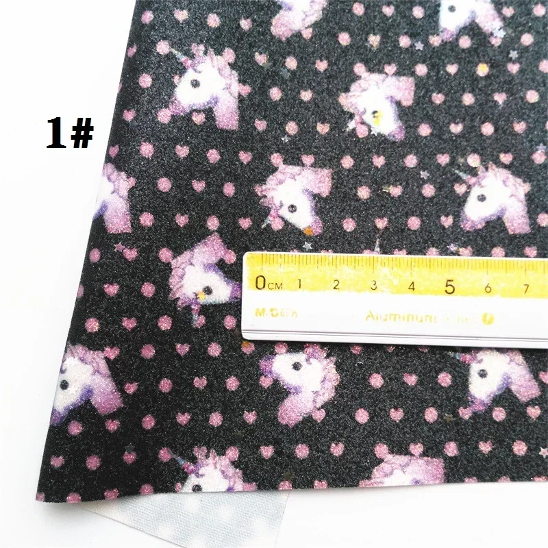 Изящная искусственная виниловая кожа с рисунком единорога радуги ножной основой