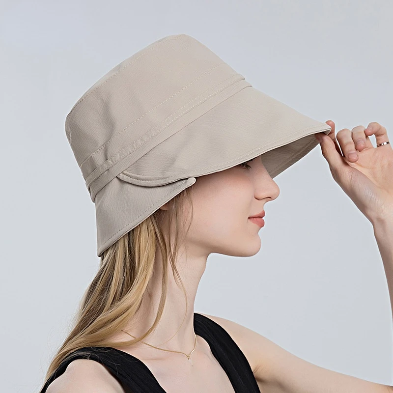 

Women 's Air Sun Hat Solid Color Fisherman Hat Outdoor Basin Hat Summer Foldable Bucket Hat Elegant Ladies Big Brim Panama Hat