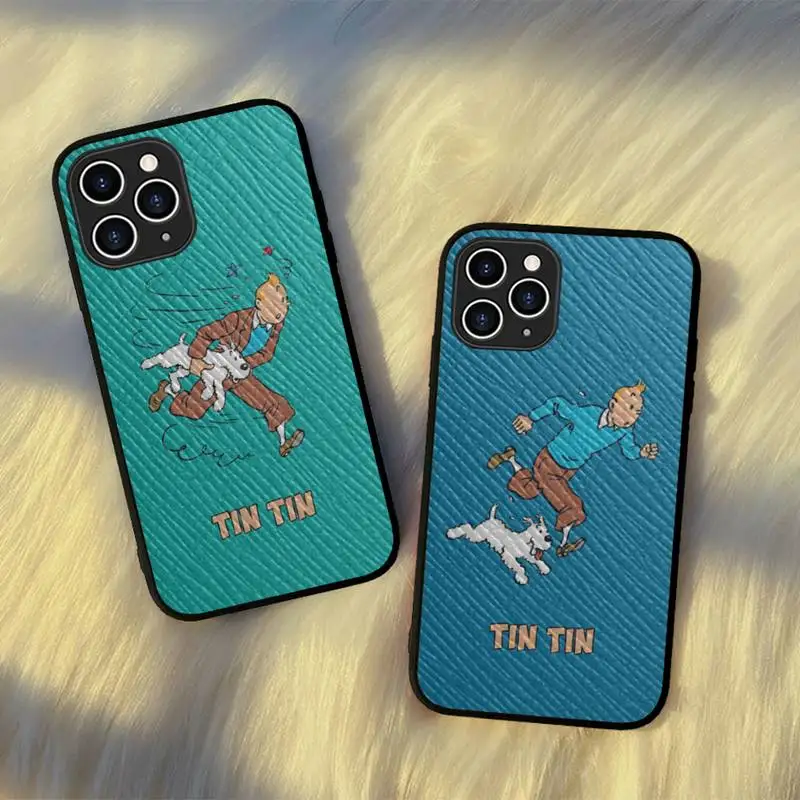 

The Adventures Of Tintin Phone Case Hard Leather Case for iPhone 11 12 13 Mini Pro Max 8 7 Plus SE 2020 X XR XS Coque