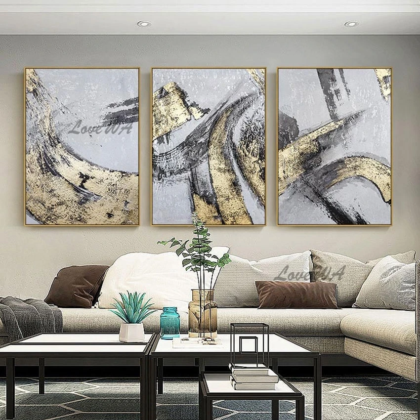 

3 шт. ручная роспись абстрактный морской пейзаж картина маслом современная абстрактная Настенная картина вертикальный Декор для гостиной безрамочный холст