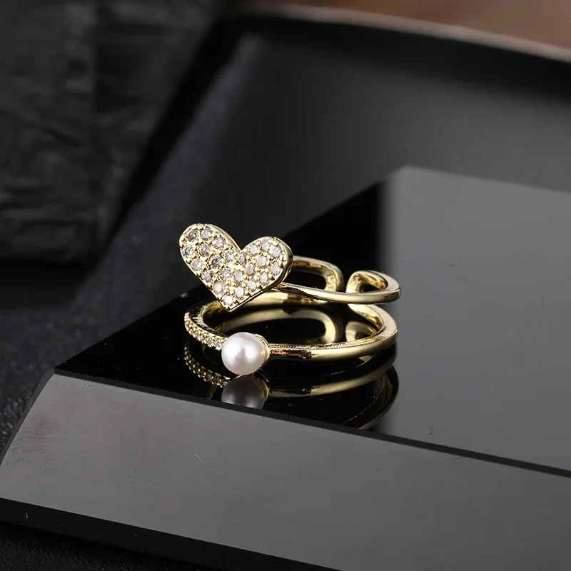 Винтажные модные кольца на указательный палец в форме сердца простое