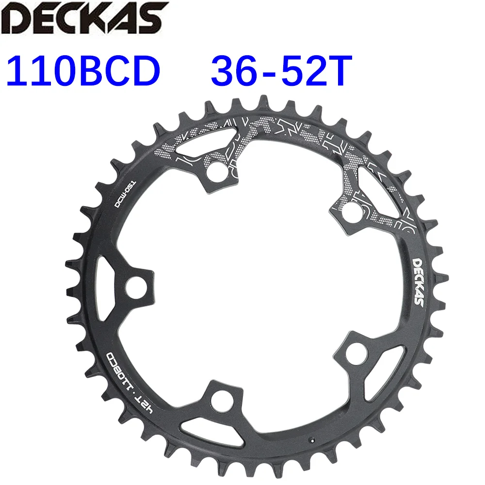 

Deckas Chainring Round 110BCD for force red rival s350 s900 36 38 40 42 Tooth Road Bike for sram cx gravel quarq 5 arms 110 bcd