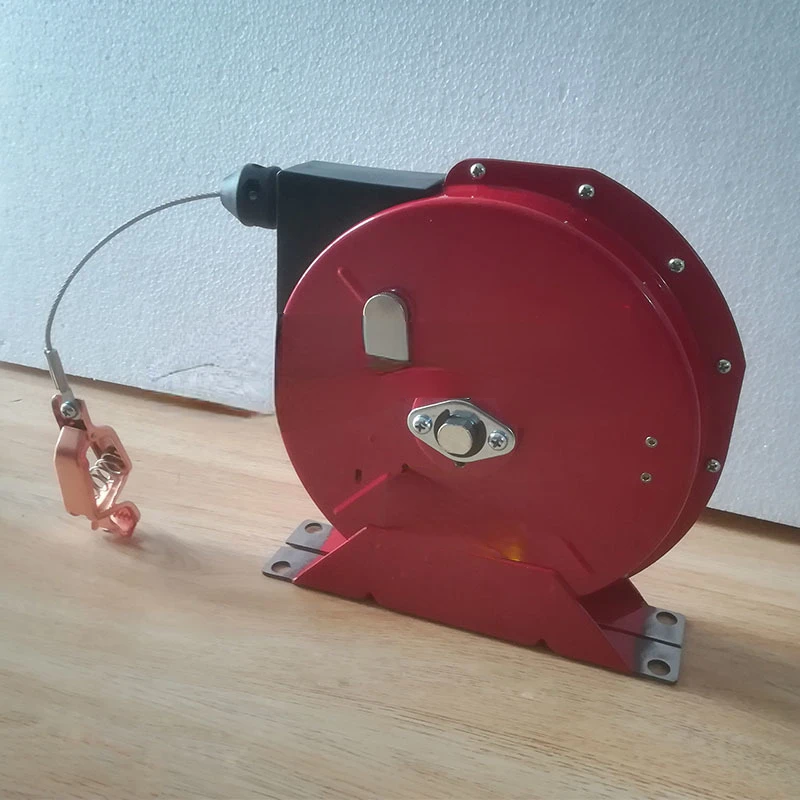 

Tambor de puesta a tierra retráctil con resorte, tambor antiestático, tambor de acero trenzado simple de 15 m de largo