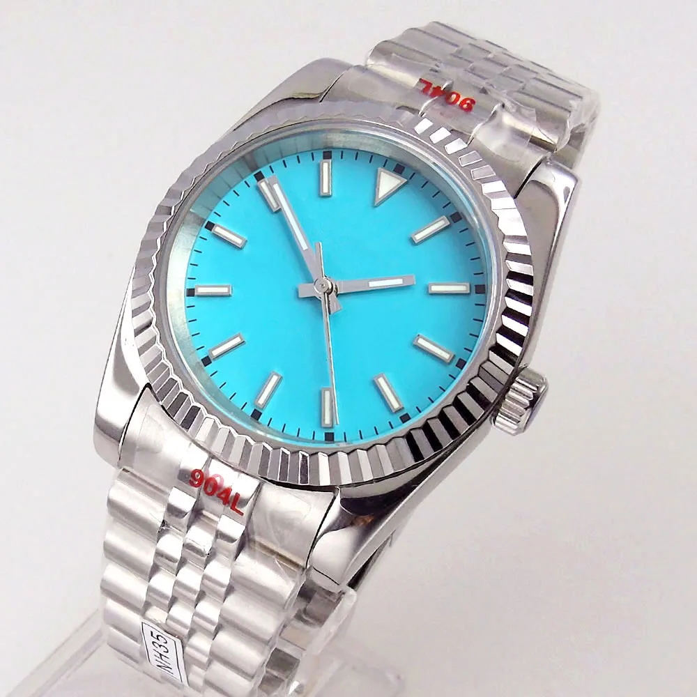 

Bliger Sterile 36mm 39mm Fluted Bezel NH35A MIYOTA 8215 PT5000 Automatic Men's Watch Sapphire Glass Jubilee Bracelet