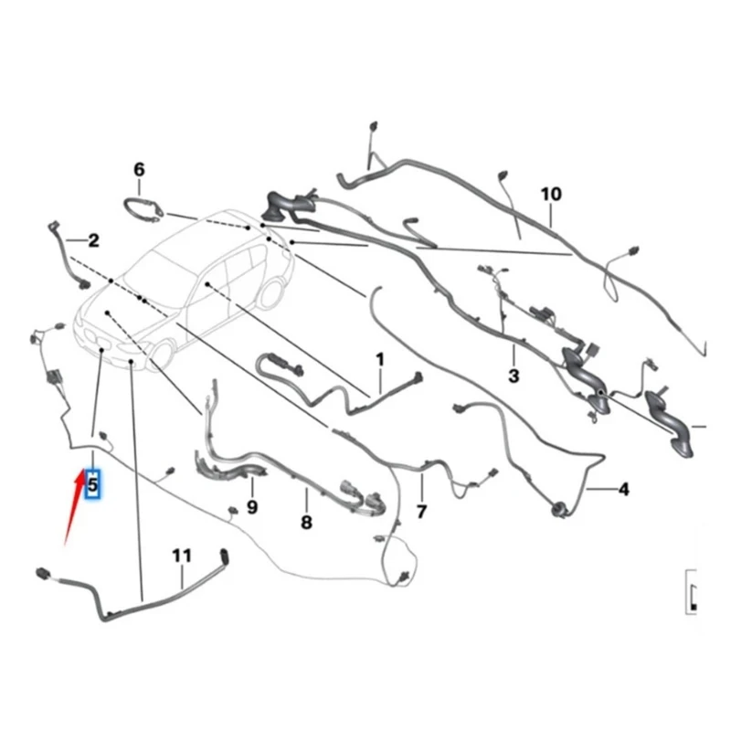 X6HF Проводка датчика парковки для F30 F32 F80 F83 316i 320d 328iX 328i передний бампер