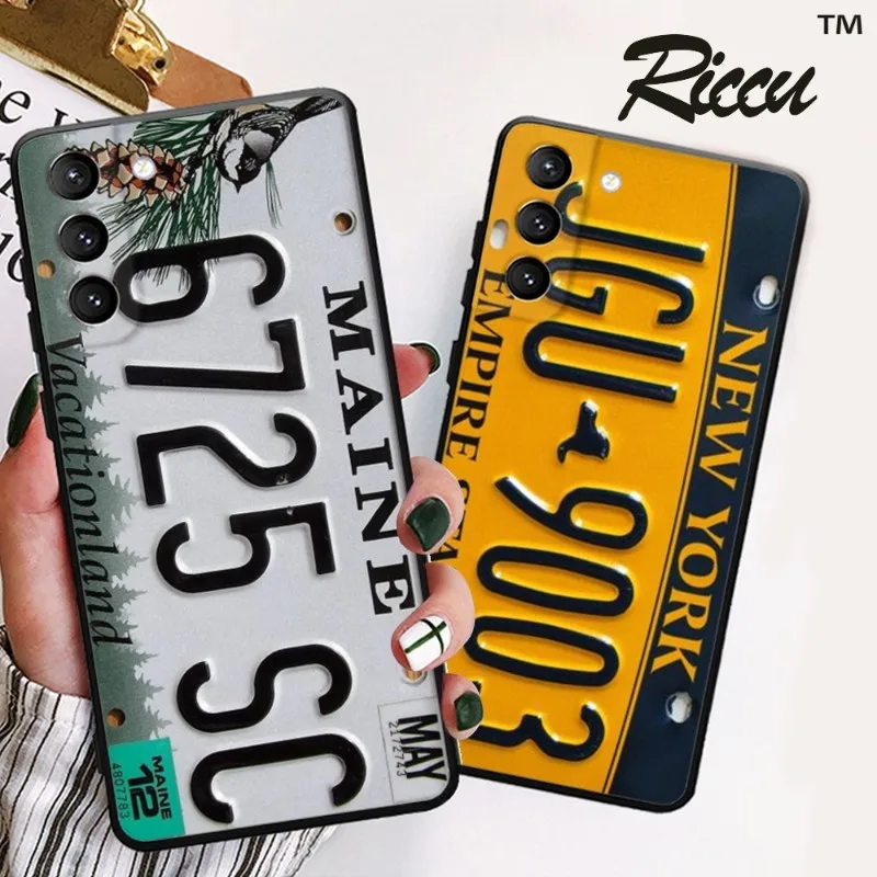 

Plat Nomor Lucu Mobil Phone Case For Samsung Galaxy S22 S21 S20 FE Ultra S10 S9 Plus S10e Note 20Ultra 10Plus Cover