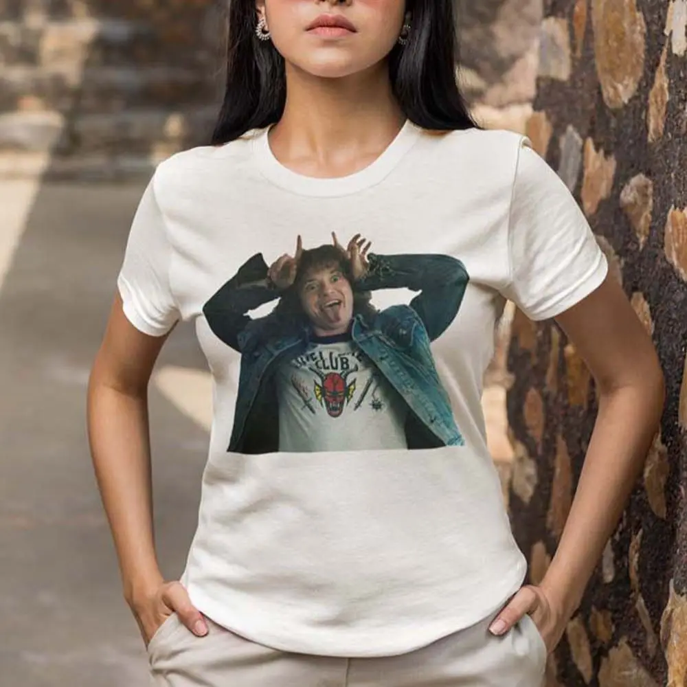

Fashion Summer Top White T Shirt Women's Stranger Things Mike Character Graphic Print Casual 2022 Lady Short Sleeves Comfort