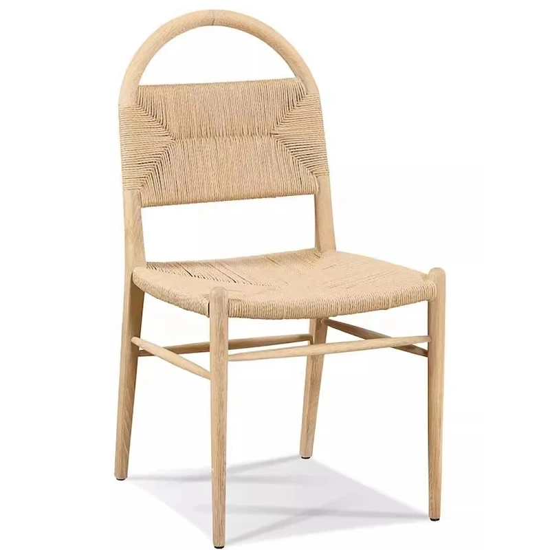 

Rattan Accent Dining Chairs Hotel Outdoor Wooden Salon Balcony Dining Chairs Salon Kitchen Vanity Cadeira Garden Furniture Sets
