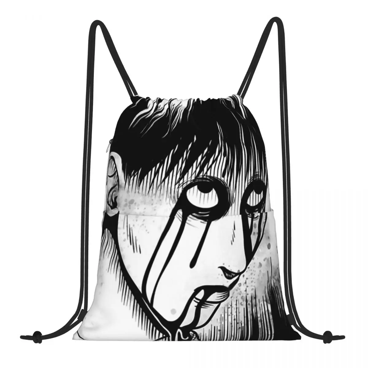 

Horror Hand Manga Fan Scary Face Junji Ito Tomie Kawakami Bundle Bags Foldable Cosplay Bag High Capacity Housekeeping Backpack