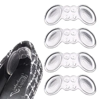 1pair silicone gel butterfly dispensing anti skid heel stick women insoles for shoes high heels pain relief foot care inserts