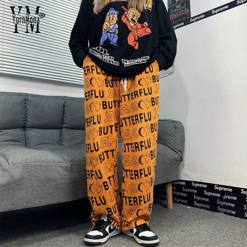 

Брюки женские повседневные с высокой талией и принтом