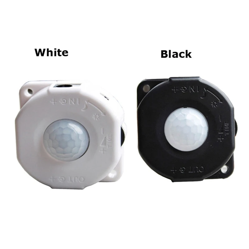 

5Piece Motion Sensor Light Switch DC 5V 12V 24V Movement Automatic Infrared 12V Sensor Motion Adjustable Timer Detector (B)