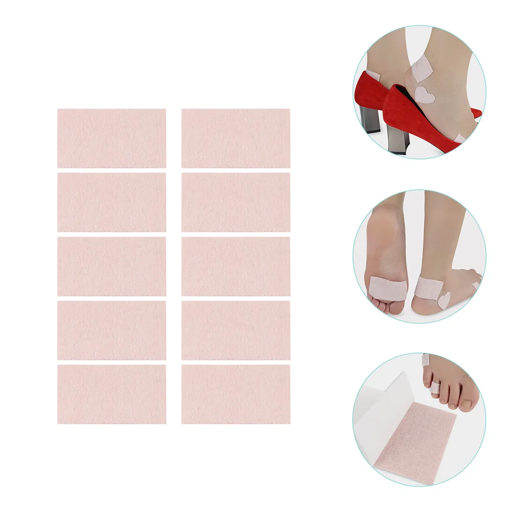 

10 Sheets Flannel Footsticker Anti-wear Pads Care Corn Wart Stickers Elasticity