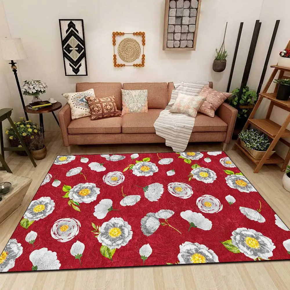 

Абстрактный Художественный Цветочный 3D ковер, детский игровой коврик, большой мягкий фланелевый домашний декор, большой ковер для гостиной...