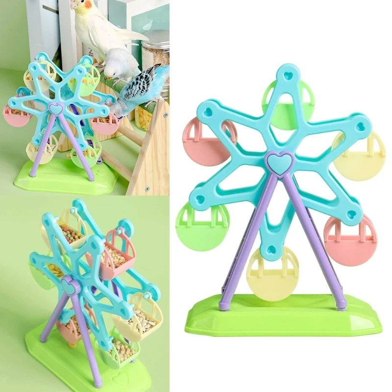 

Bird Ferris Wheel Toy, Parrots Cage Toy Foraging Wheel Toy for Budgies Parrot