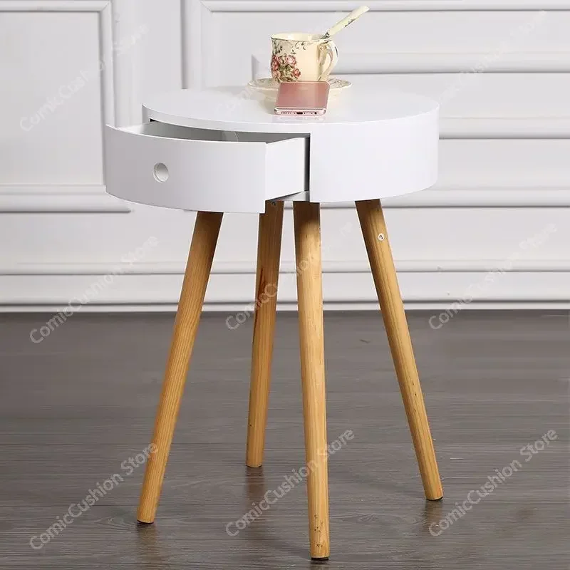 Скандинавская мебель белый прикроватный столик маленькая кофейная гостиная