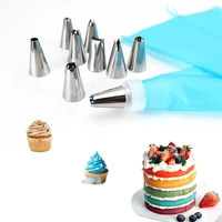 26 pcsset silicone pastry bags tips cake icing piping stainless cream nozzle cupcake decorating tools cake nozzles pastry bags