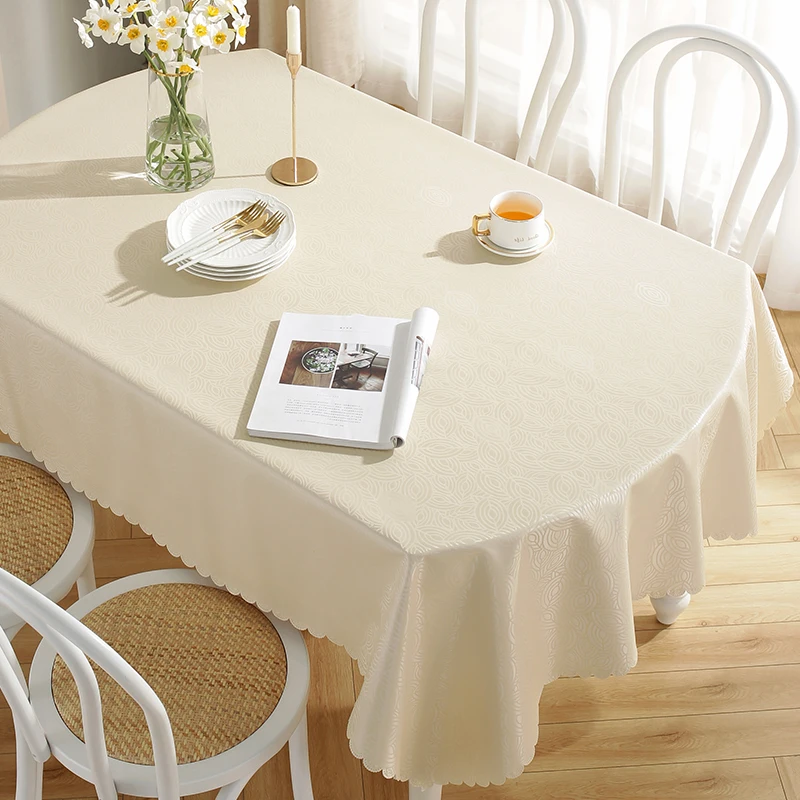 

Wash free, waterproof, oil resistant, and scald resistant 2022 new PU high-end restaurant table fabric, tea table fabric